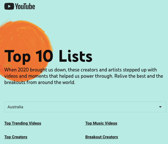 Youtube top ten video creators Australia