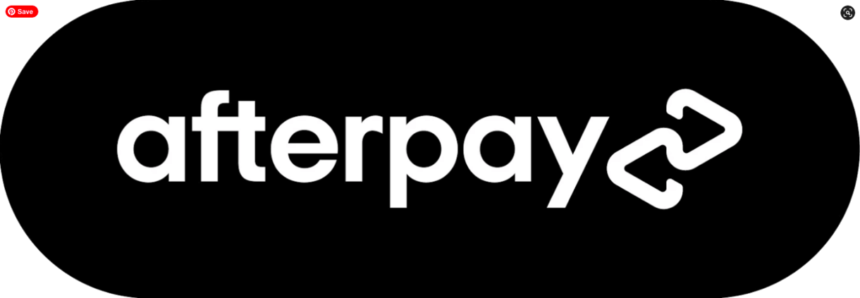 afterpay button white black logo