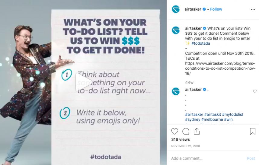 airtasker consumer competition win cash