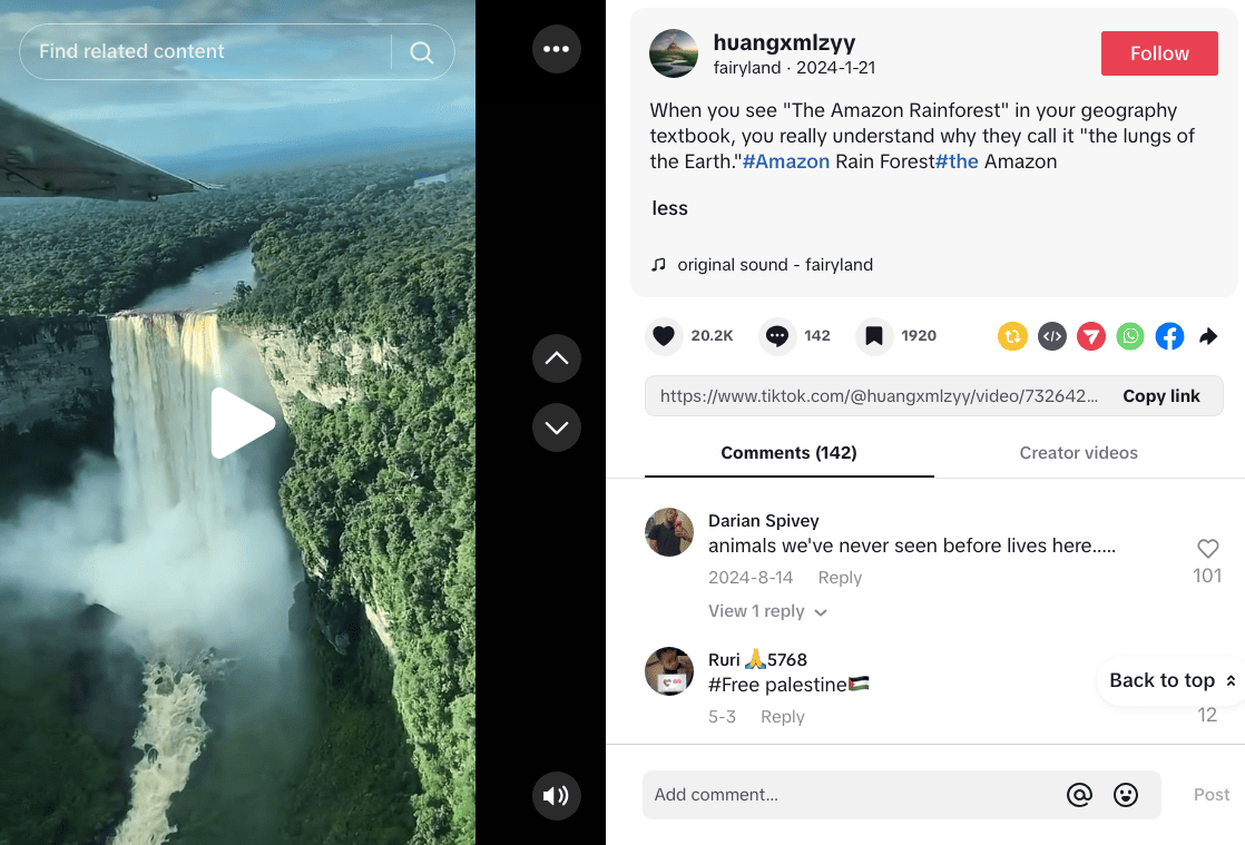 #amazon a popular sustainability hashtag on TikTok