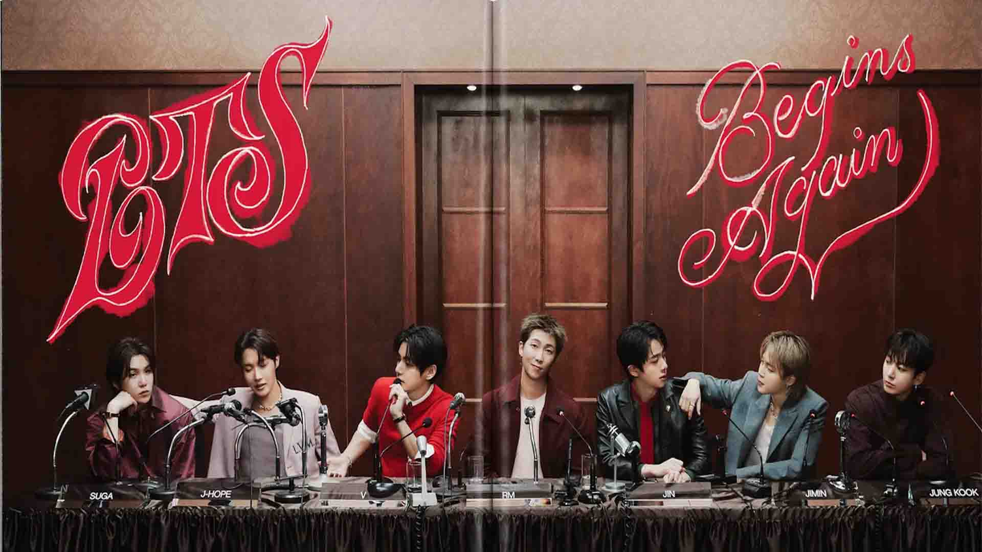 best BTS wallpaper photo laptop HD jpg seated on long table begins again GQ 2026