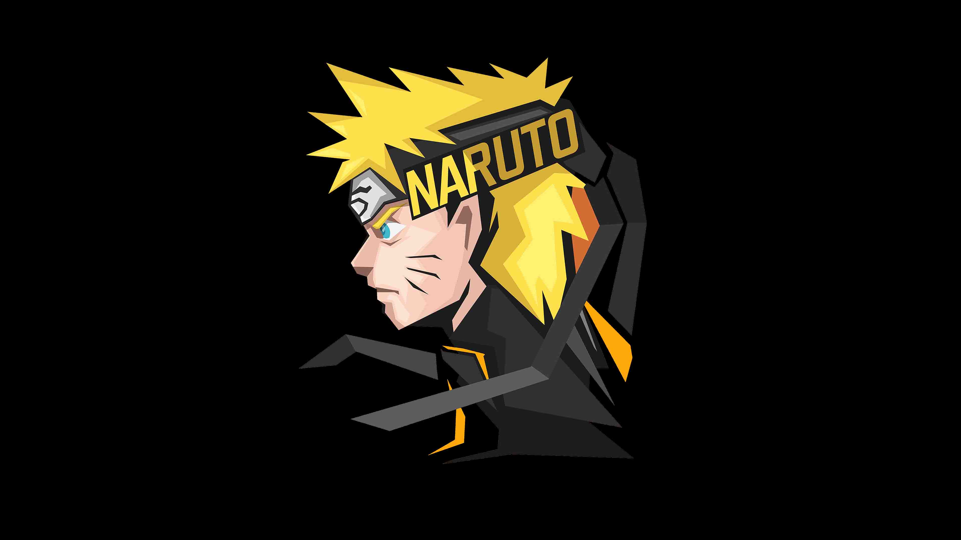 best Naruto wallpaper 4k HD image laptop TV side profile face horizontal