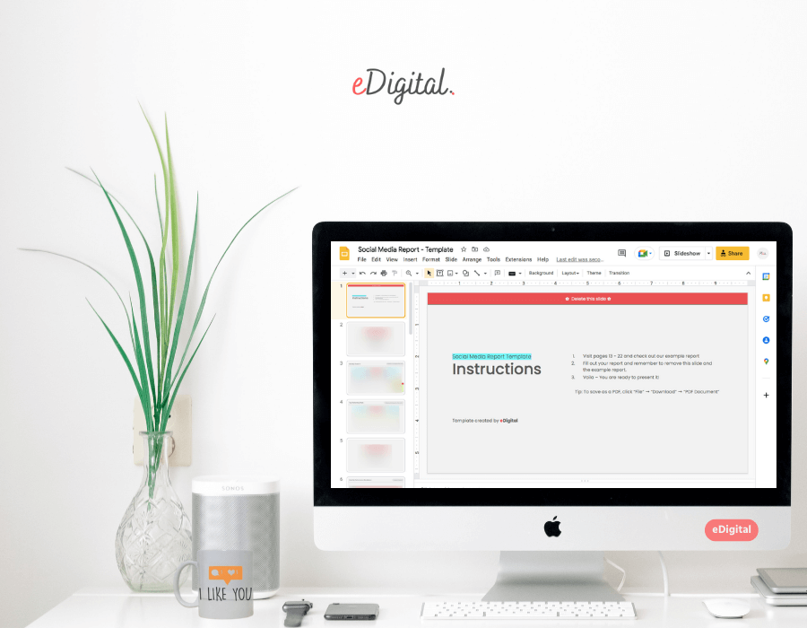 best social media report template marketing