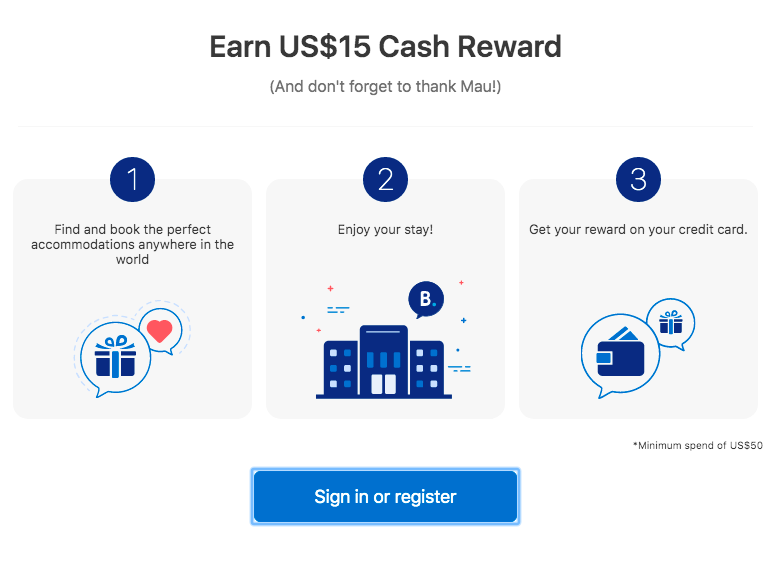 cash reward booking.com $15 coupon promo code