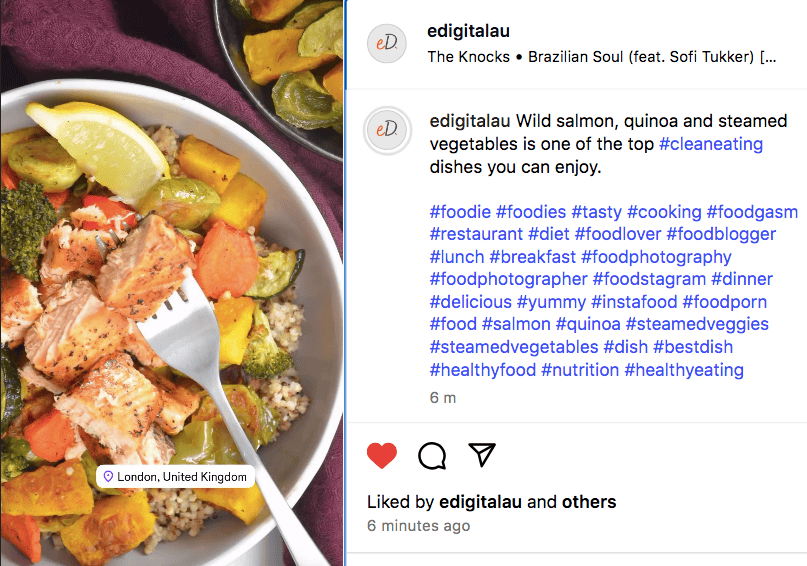 #cleaneating a popular healthy food hashtag on Instagram