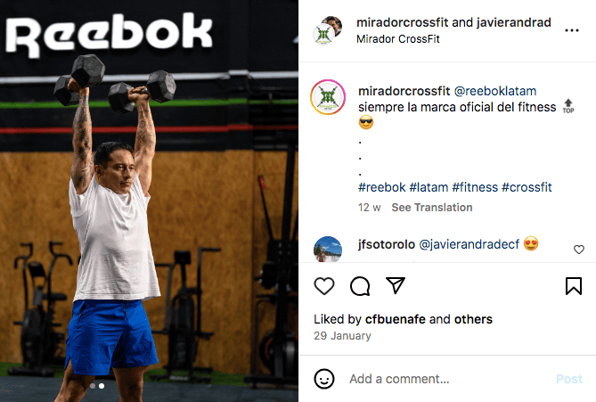 #crossfit a popular fitness hashtag on Instagram