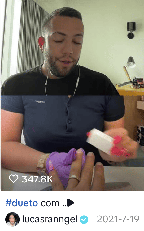 #dueto a trending hashtag on TikTok