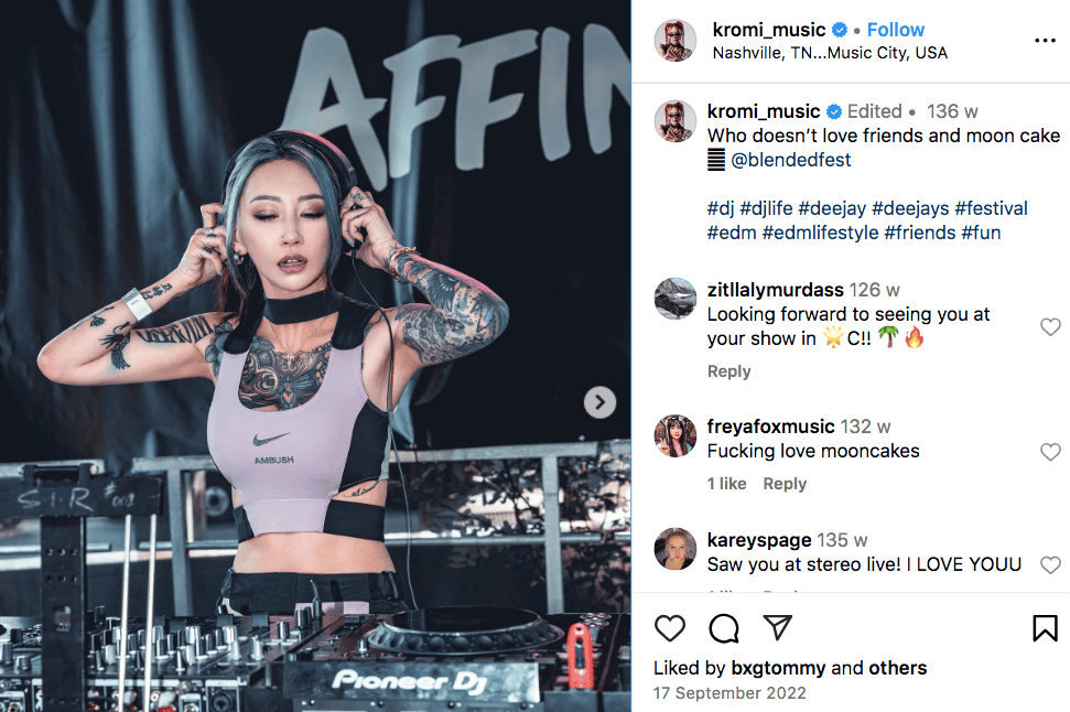 #edm a popular dj hashtag on Instagram