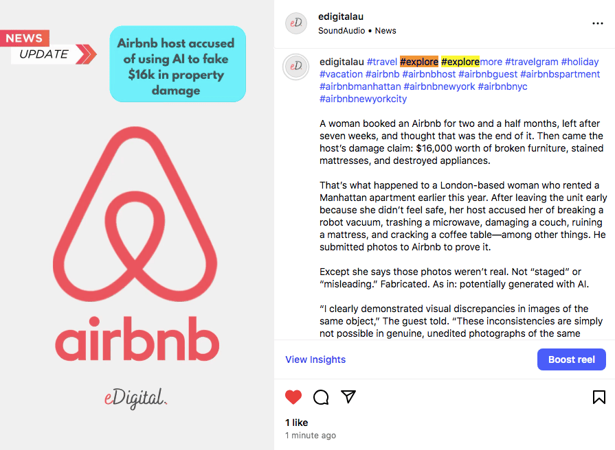 #explore a popular travel hashtag on Instagram