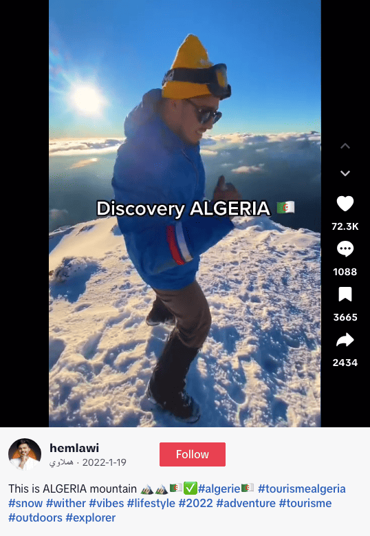 #explorer a popular travel hashtag on TikTok