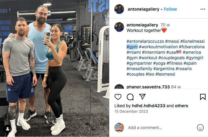 #gym a popular fitness hashtag on Instagram