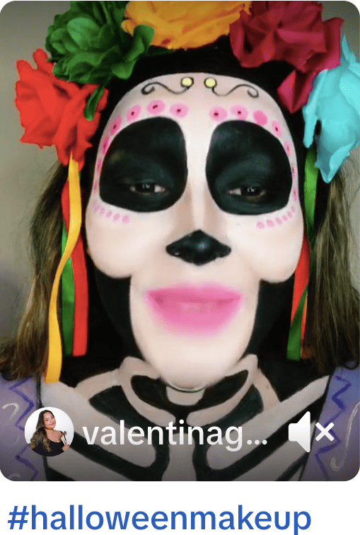 #halloweenmakeup a popular Halloween hashtag on TikTok
