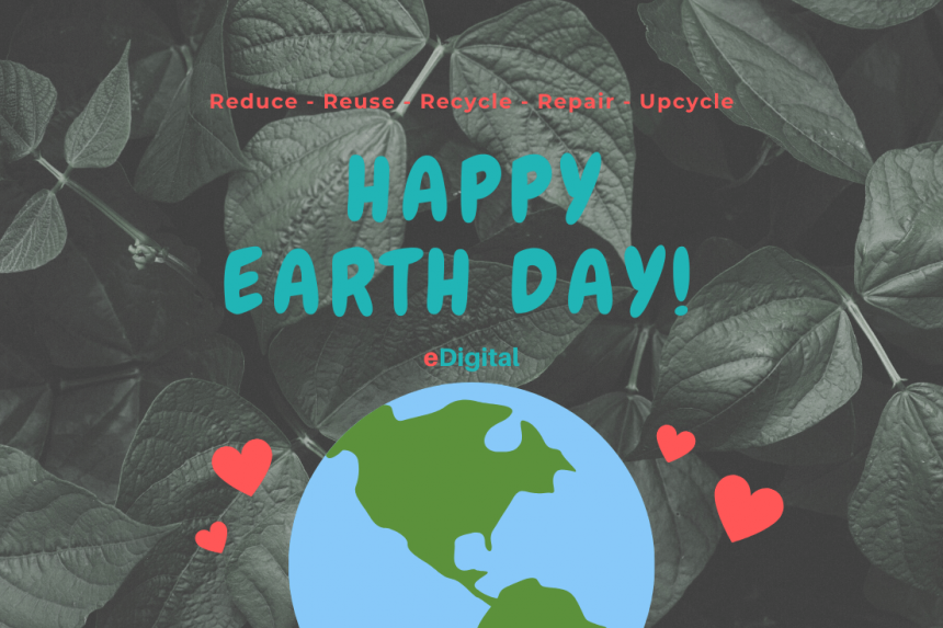 happy earth day reduce reuse recycle repair upcycle