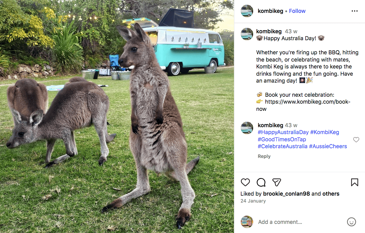 #happyaustraliaday a popular Australia Day hashtag on Instagram