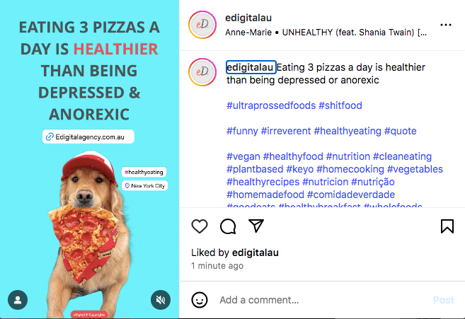 #healthyeating a popular healthy food hashtag on Instagram