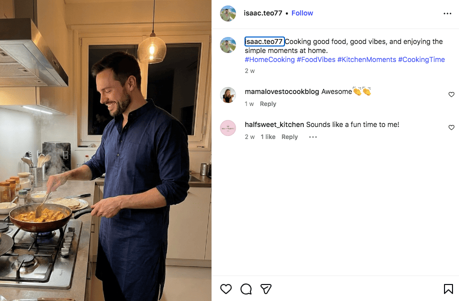 #homecooking a popular healthy food hashtag on Instagram