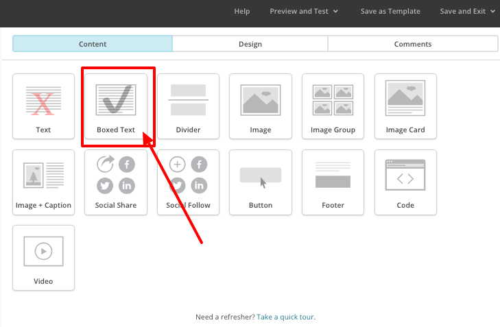 how to change mailchimp text colour background boxed text