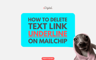 how to delete underline text link mailchimp