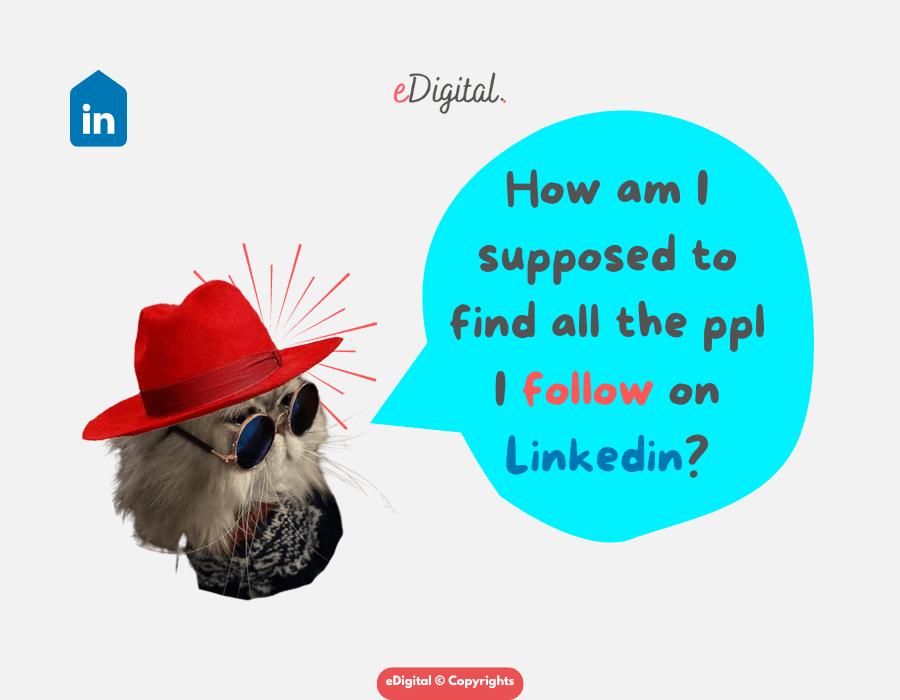 how to find all the people you follow on Linkedin