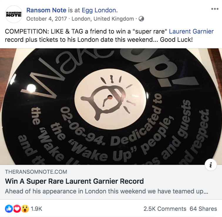 like tag a friend to win competition contest ransom note facebook post