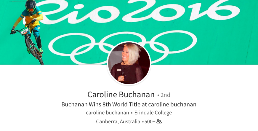 linkedin background photo ideas olympics logo caroline buchanan bmx champion
