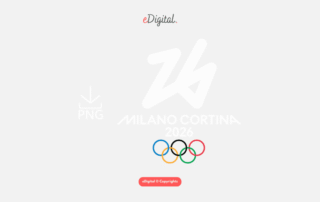 new 2026 Winter Olympics Milan logo white PNG