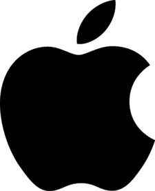 new Apple logo black png small size