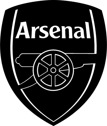 new Arsenal FC logo black PNG medium size