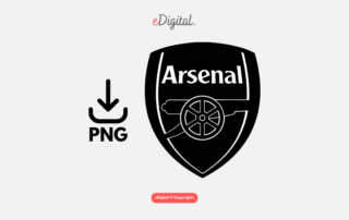 new Arsenal logo black PNG