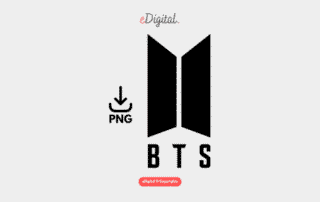 new BTS logo black PNG