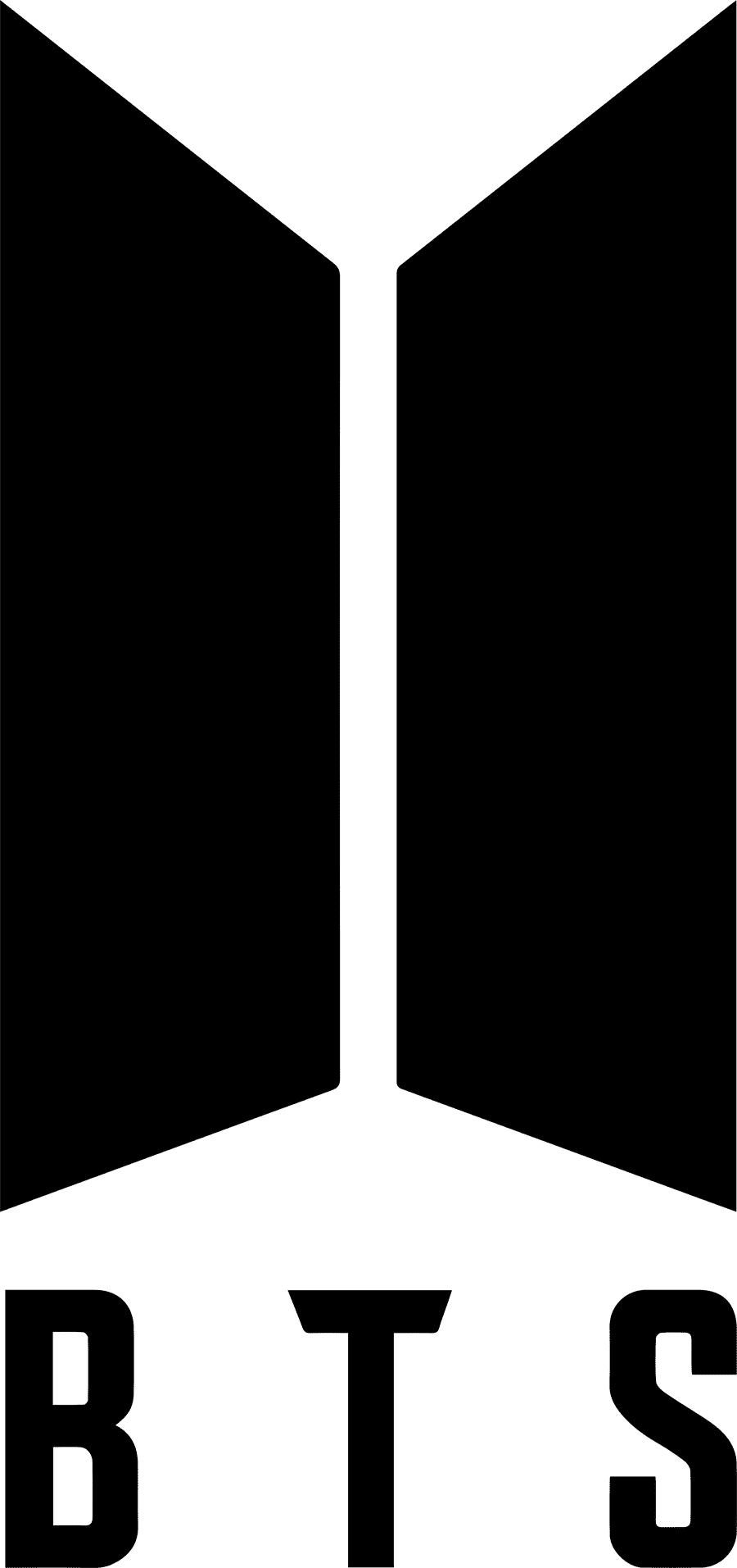 new BTS logo black PNG large size