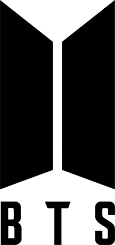 new BTS logo black PNG small size