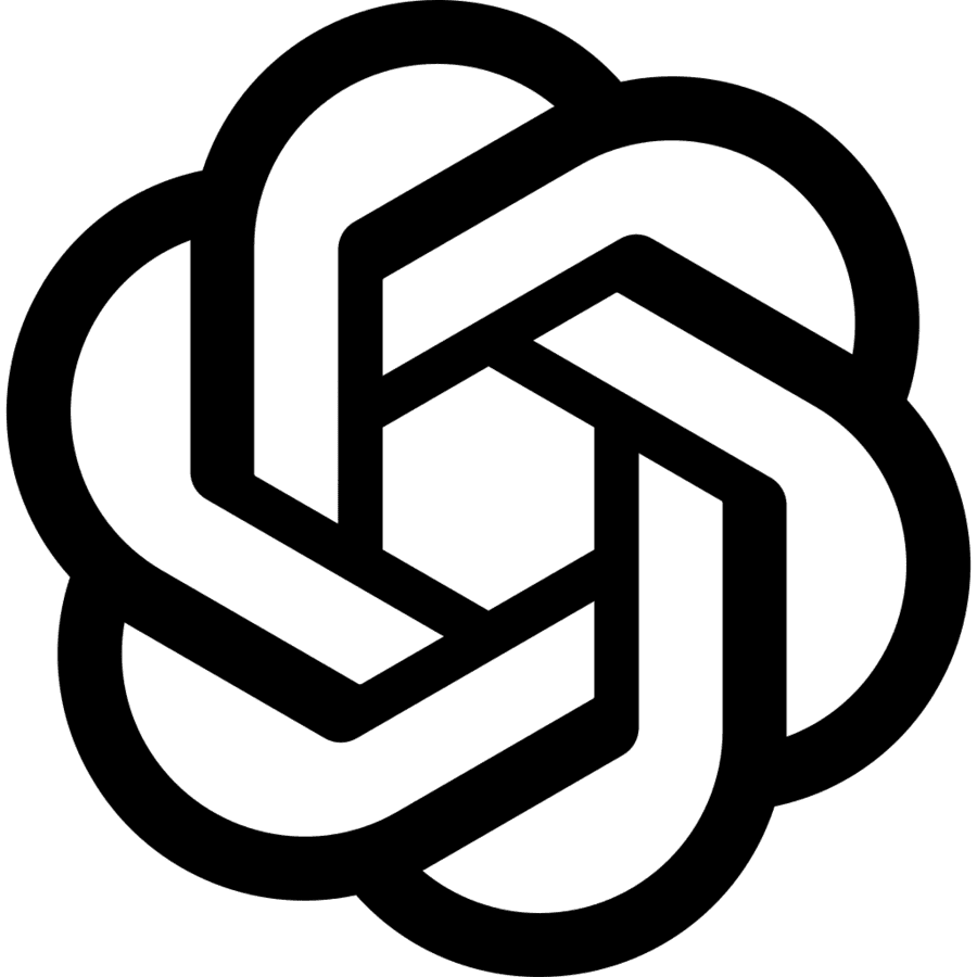 new ChatGPT icon black png large size