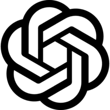 new ChatGPT icon black png small size
