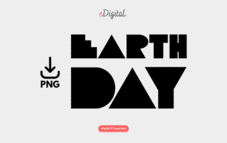new Earth Day logo black PNG