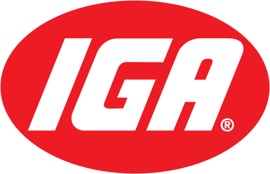 new IGA supermarket logo red PNG large size