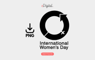 new International Women’s Day logo black PNG vertical