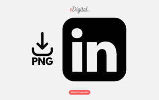 new LinkedIn icon black PNG