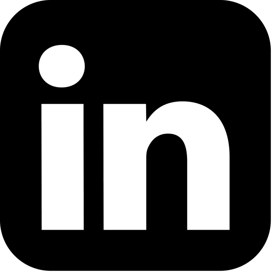 new LinkedIn icon black png large size