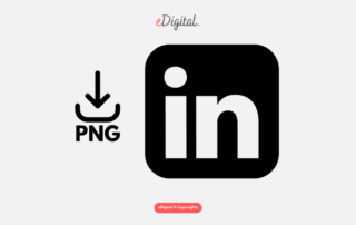 new Linkedin logo black PNG