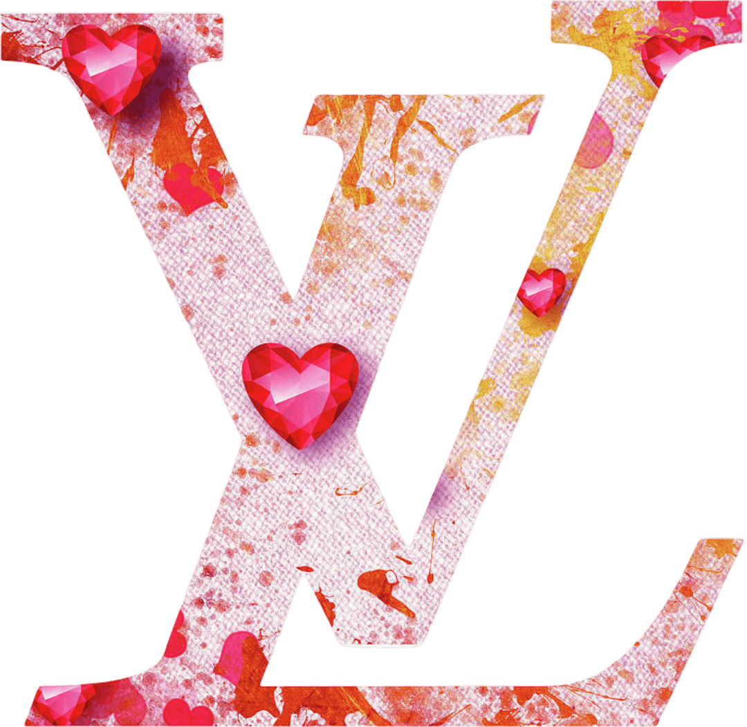 new Louis Vuitton icon pink fashion hearts art png