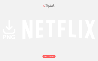 new Netflix logo white PNG
