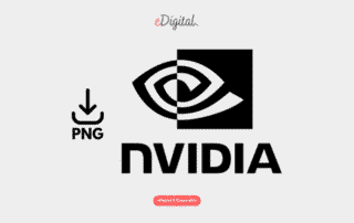 new Nvidia logo black PNG
