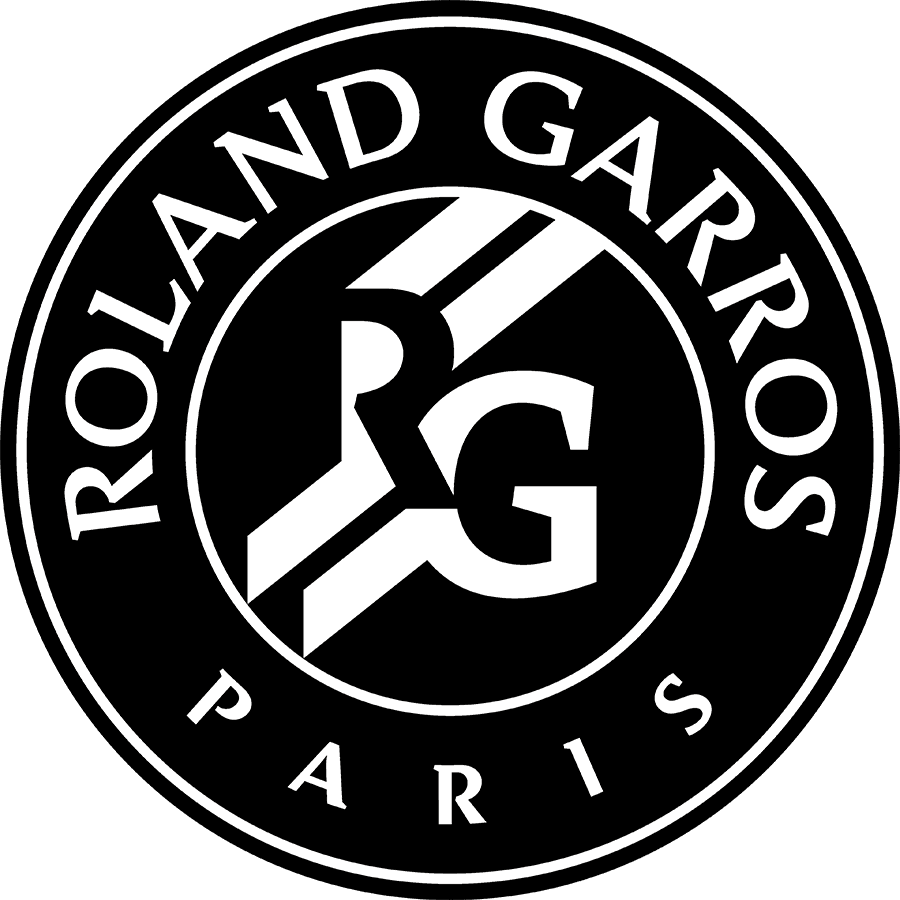 new Roland Garros logo black white PNG large size