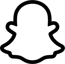 new Snapchat icon black white png small size