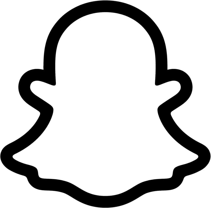 new Snapchat logo black border png large size