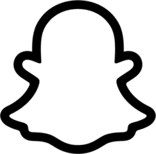 new Snapchat logo black border png small size