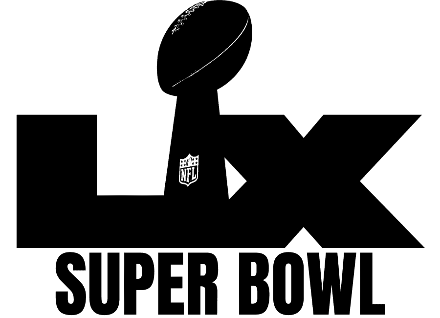 new Super Bowl logo black PNG large size