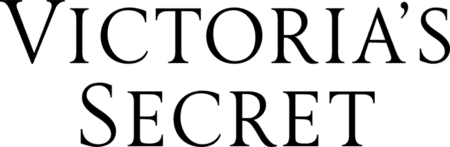 new Victoria’s Secret wordmark black stacked vertical medium size