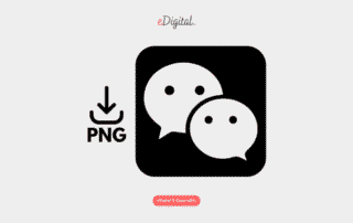new WeChat logo black PNG